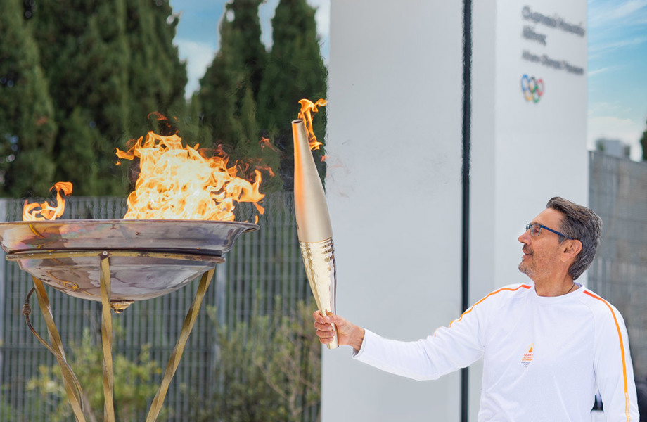 Η Ολυμπιακή Φλόγα στο Ολυμπιακό Μουσείο Αθήνας